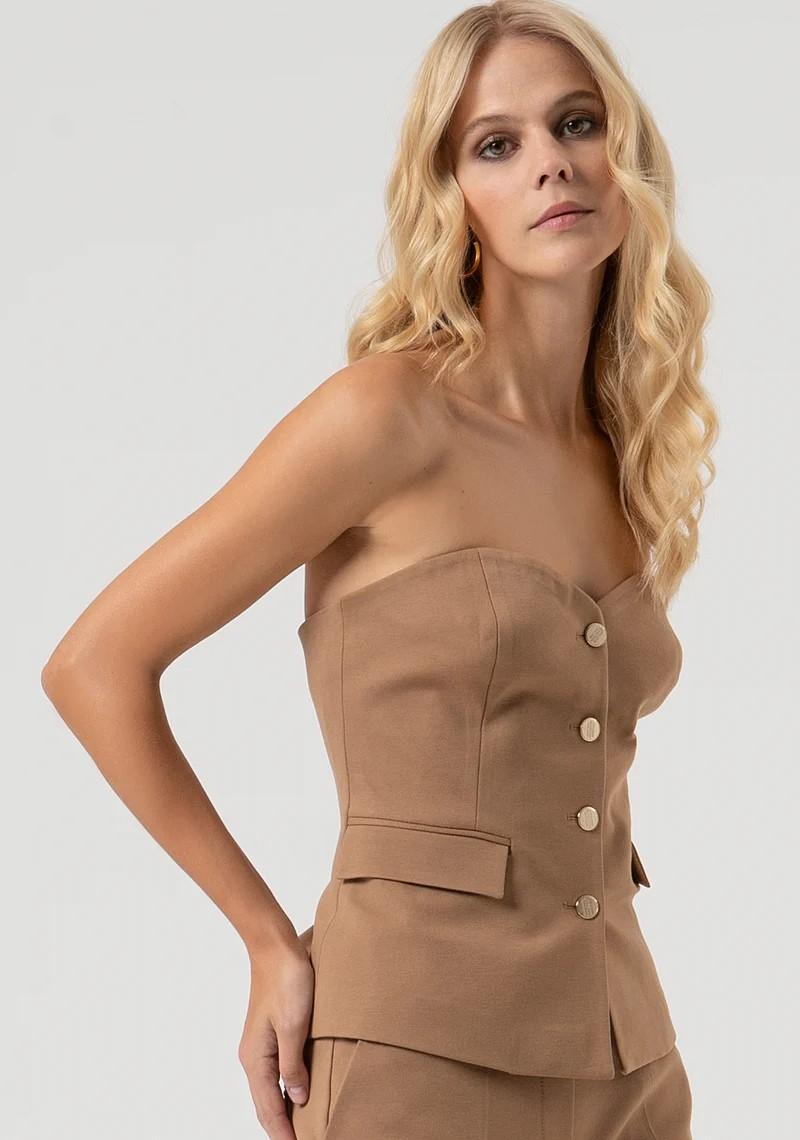 Fracomina Top bustier punto milano FR25WJ5002W72701 093 Fracomina Preview 