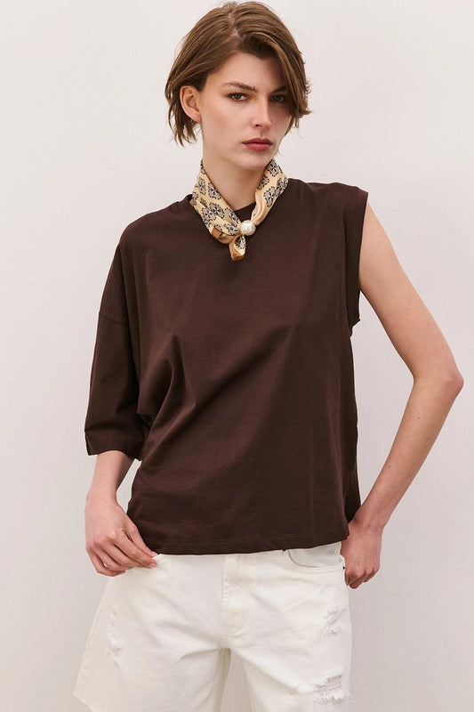 TWO WAY T-SHIRT IN COTONE MONOSPALLA TS26SGI42 01 TWO WAY 
