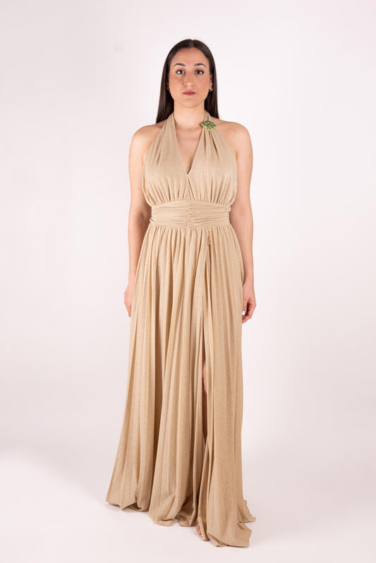 Fracomina Abito lungo jersey lurex FQ25SD3010W799Q7 150 Fracomina Gold 