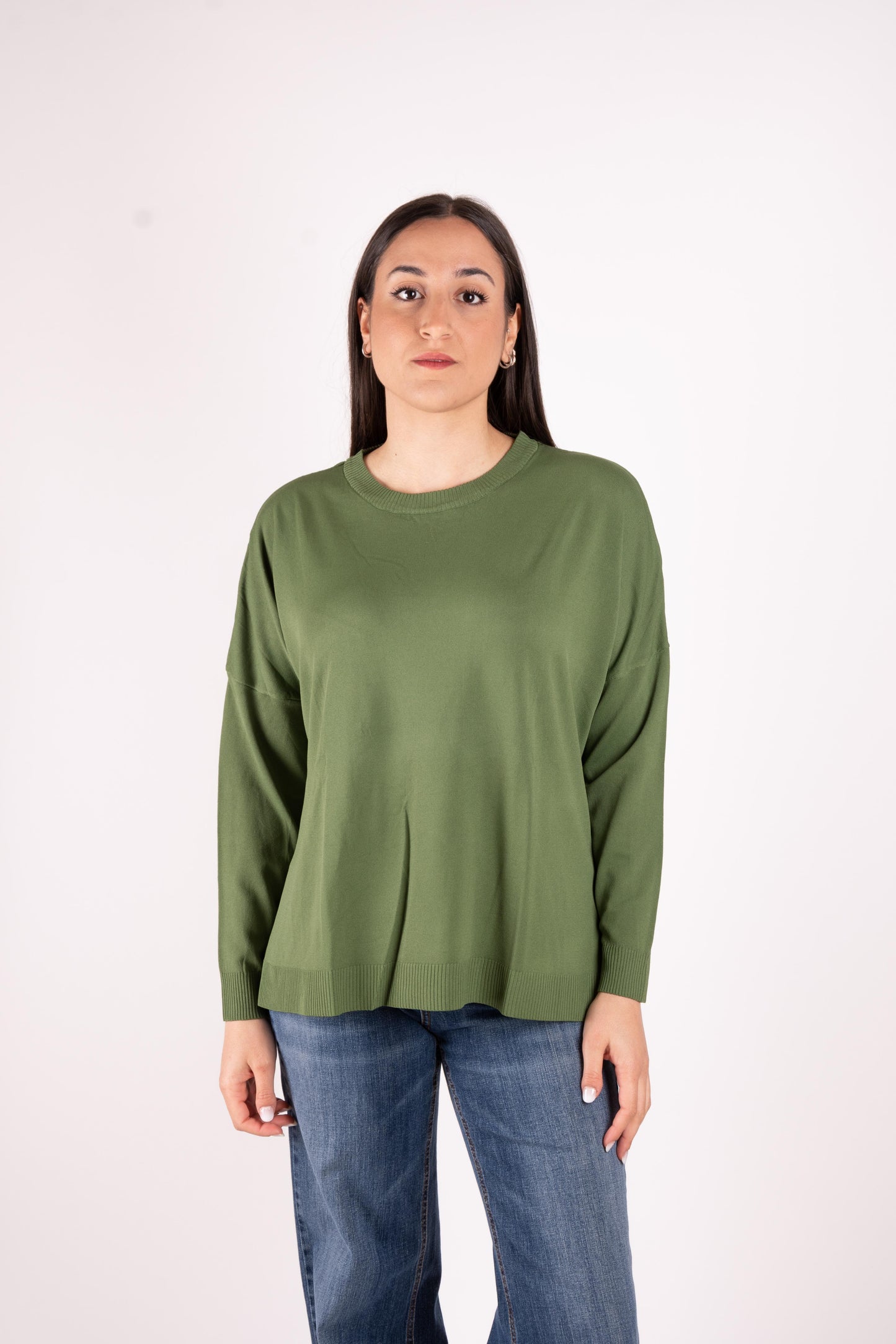 Susy Mix Maglia basic oversize girocollo K271 01 Susy Mix 