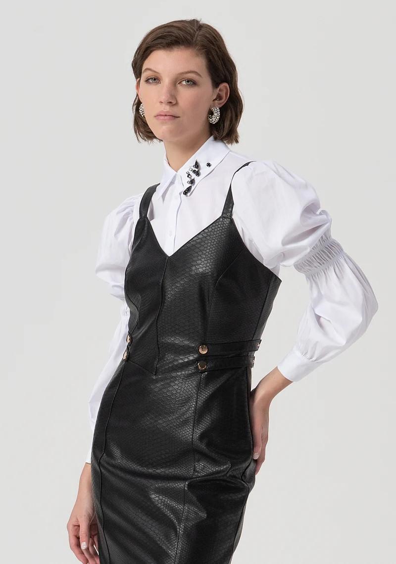 FRACOMINA ABITO SLIM IN SIMIL PELLE STAMPA RETTILE FS25WD2001P441101 053 Fracomina Main 