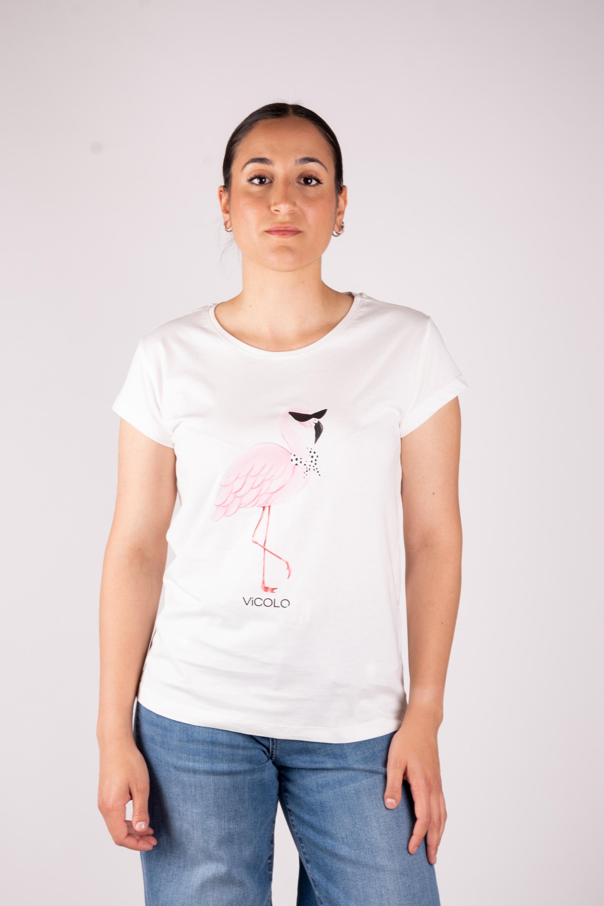 Vicolo T-Shirt Fenicottero RD1081 01 Vicolo 