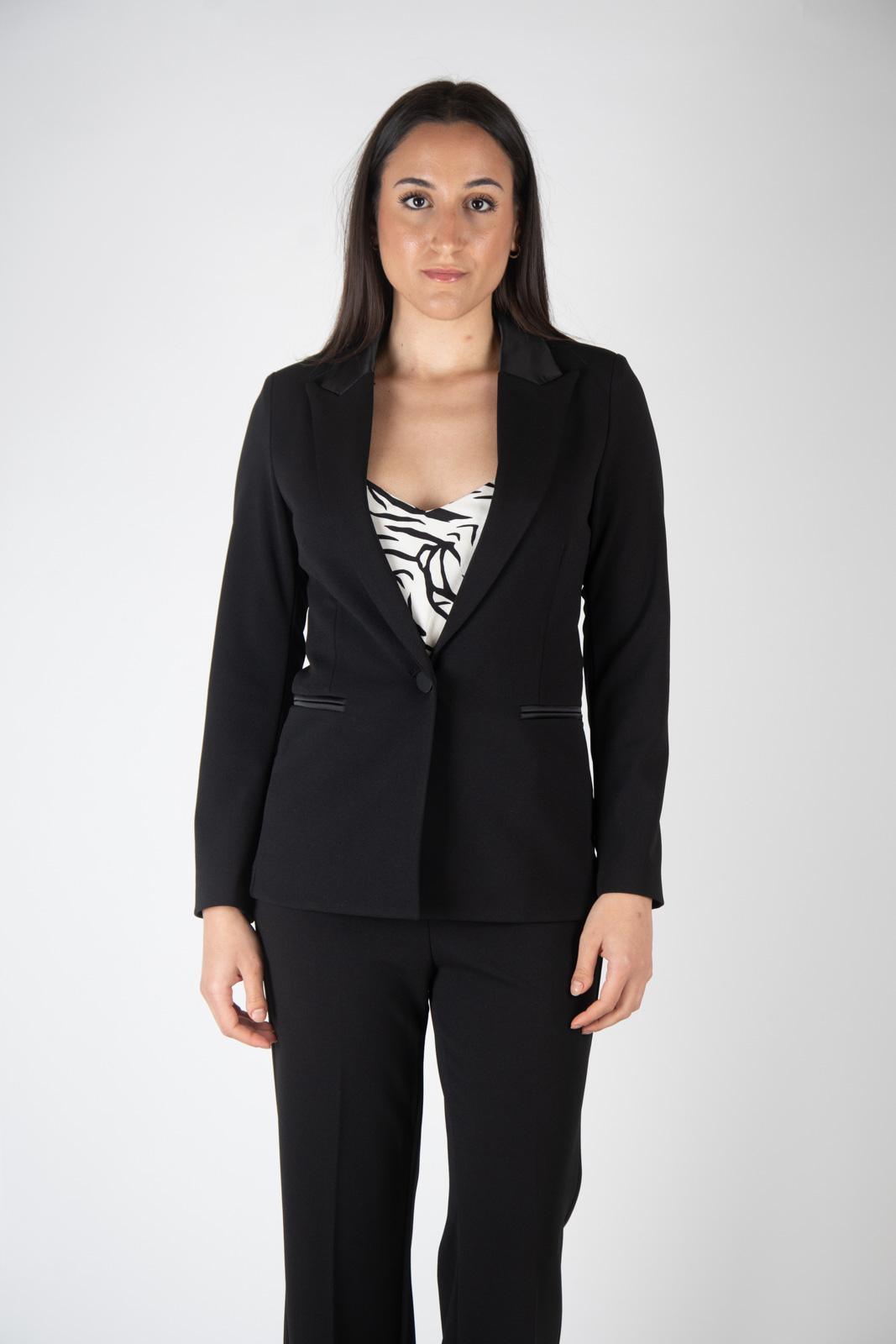 Vicolo Giacca monopetto revers in raso TB0221 01 Vicolo 