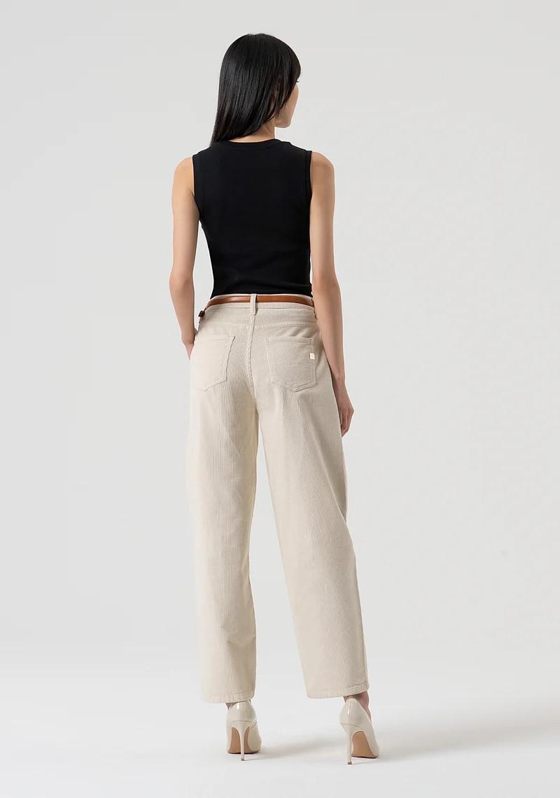 Fracomina Pantalone carrot in velluto a coste FP25WVD014W56701 508 Fracomina Jeans 