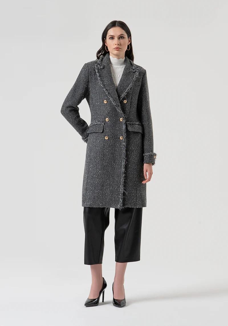 Fracomina Cappotto doppiopetto tweed FR25WC1008W810J1 159 Fracomina Preview 