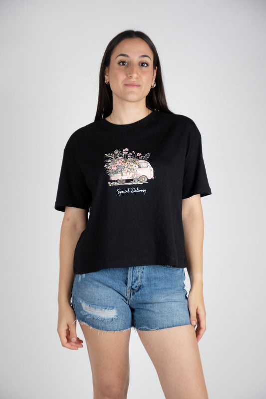 T-Shirt stampa bouquet LD1272 02 LUMINA 