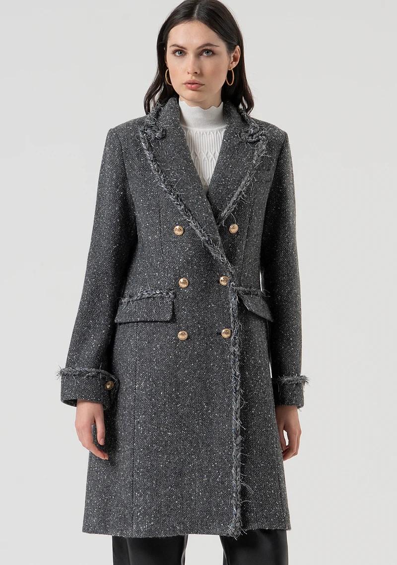 Fracomina Cappotto doppiopetto tweed FR25WC1008W810J1 159 Fracomina Preview 