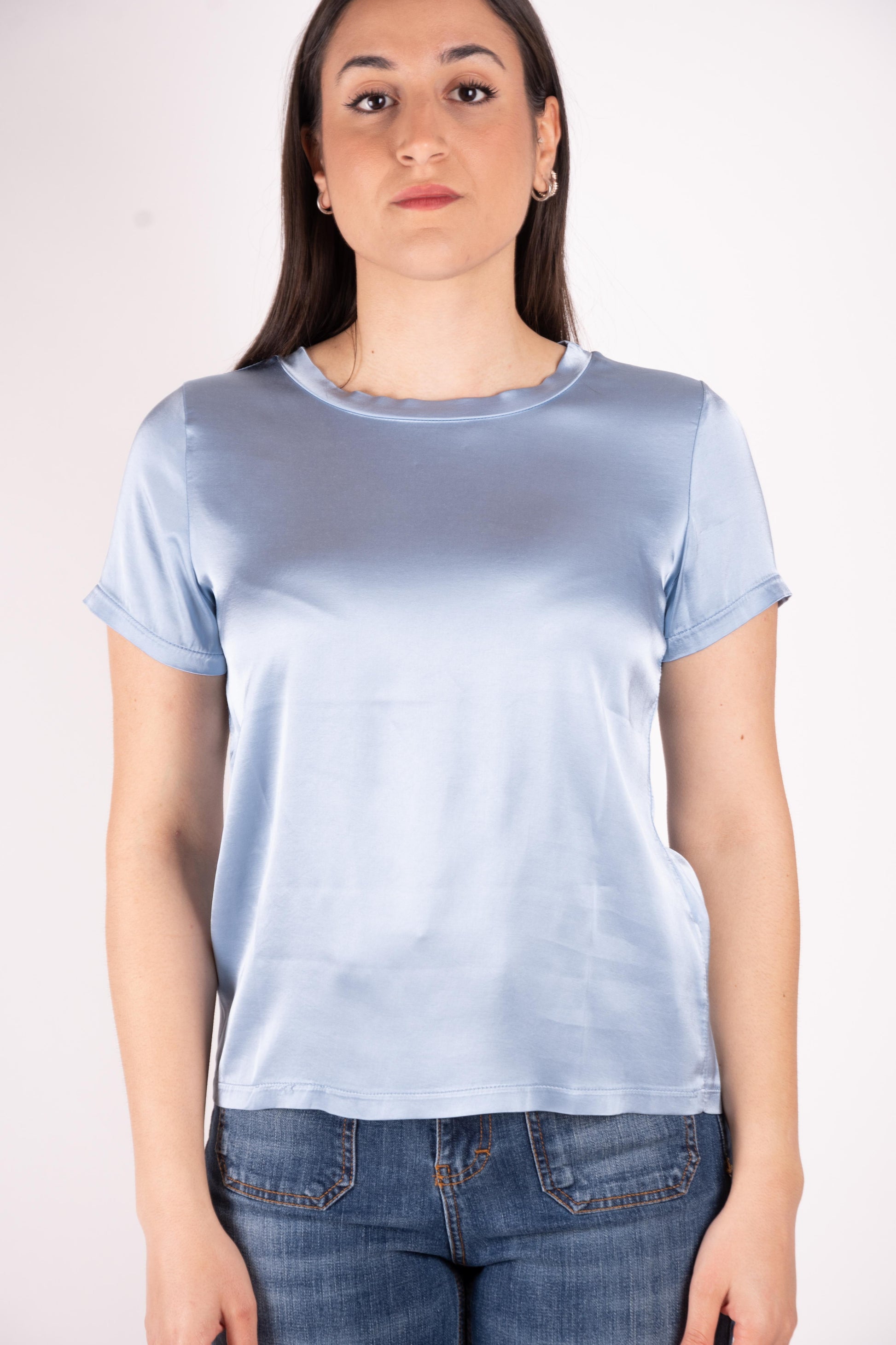 Susy Mix T-Shirt basic in raso FA705BU 06 Susy Mix 
